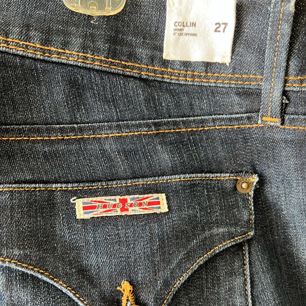Hudson Collin Midrise Skinny Ankle Jeans